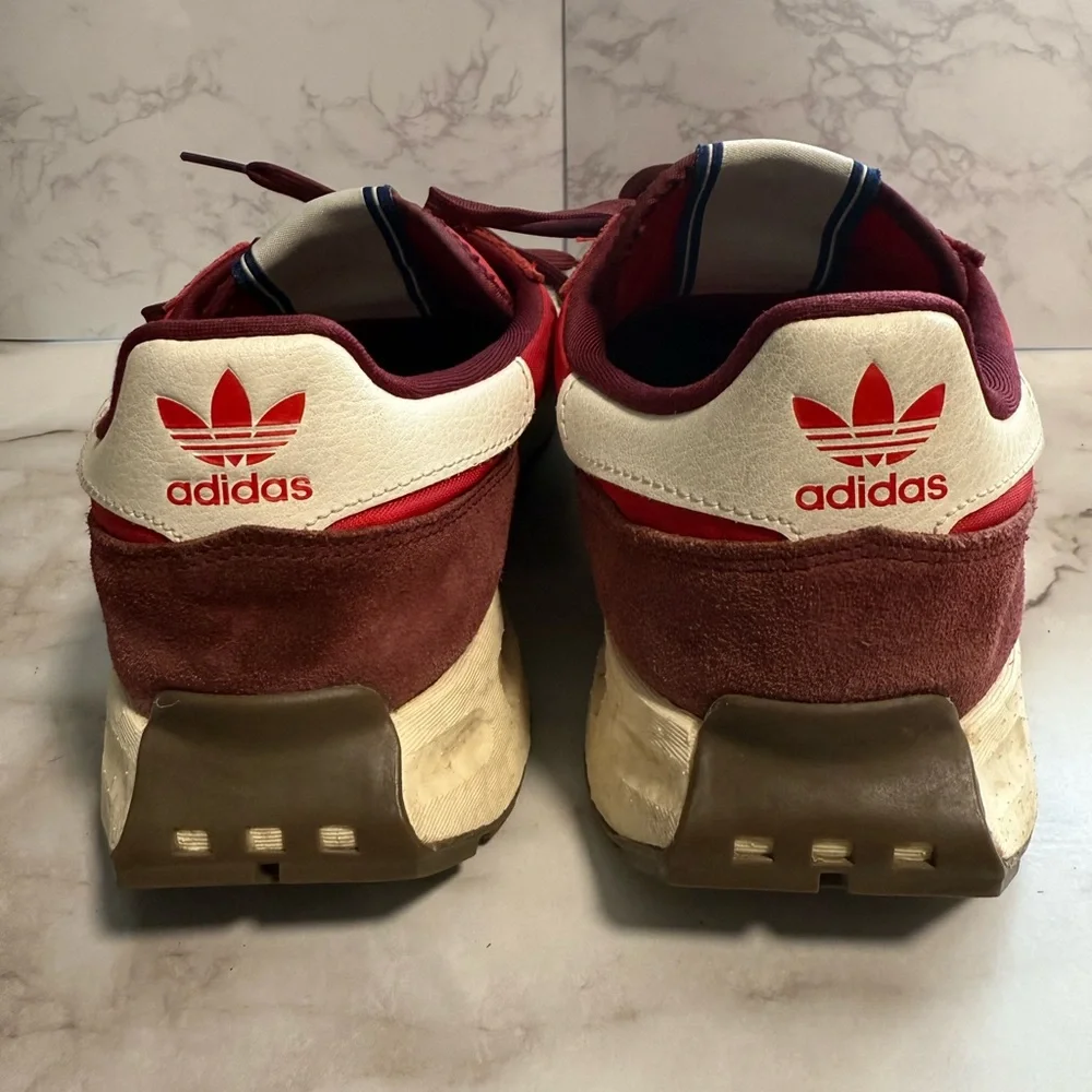 EUC Adidas Men's Burgundy and Red Sneakers - Picture 6 of 8
